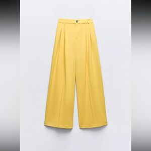 Zara Yellow Wide Leg Pants